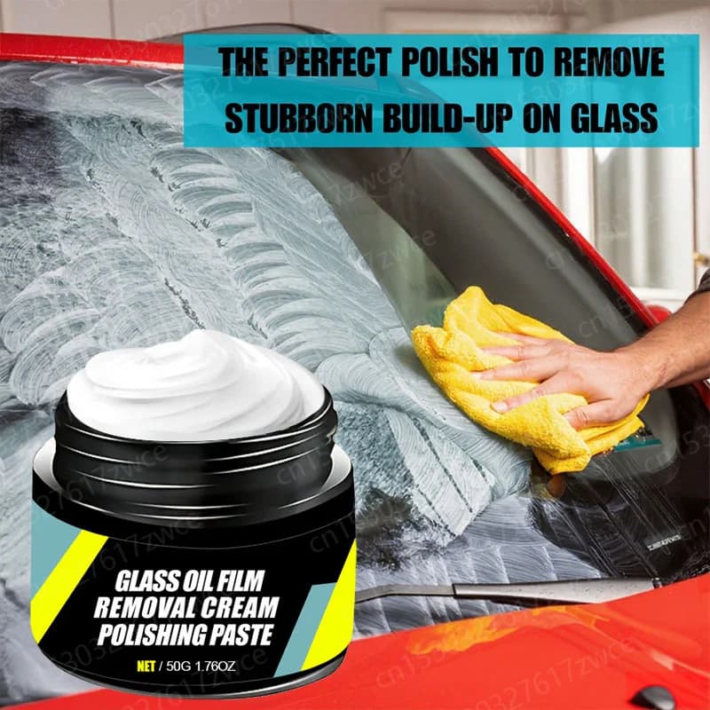 Polishing paste for car glasses Oil film for windscreen and oxidation removal Hydrophobic waterproof rain polishing kit