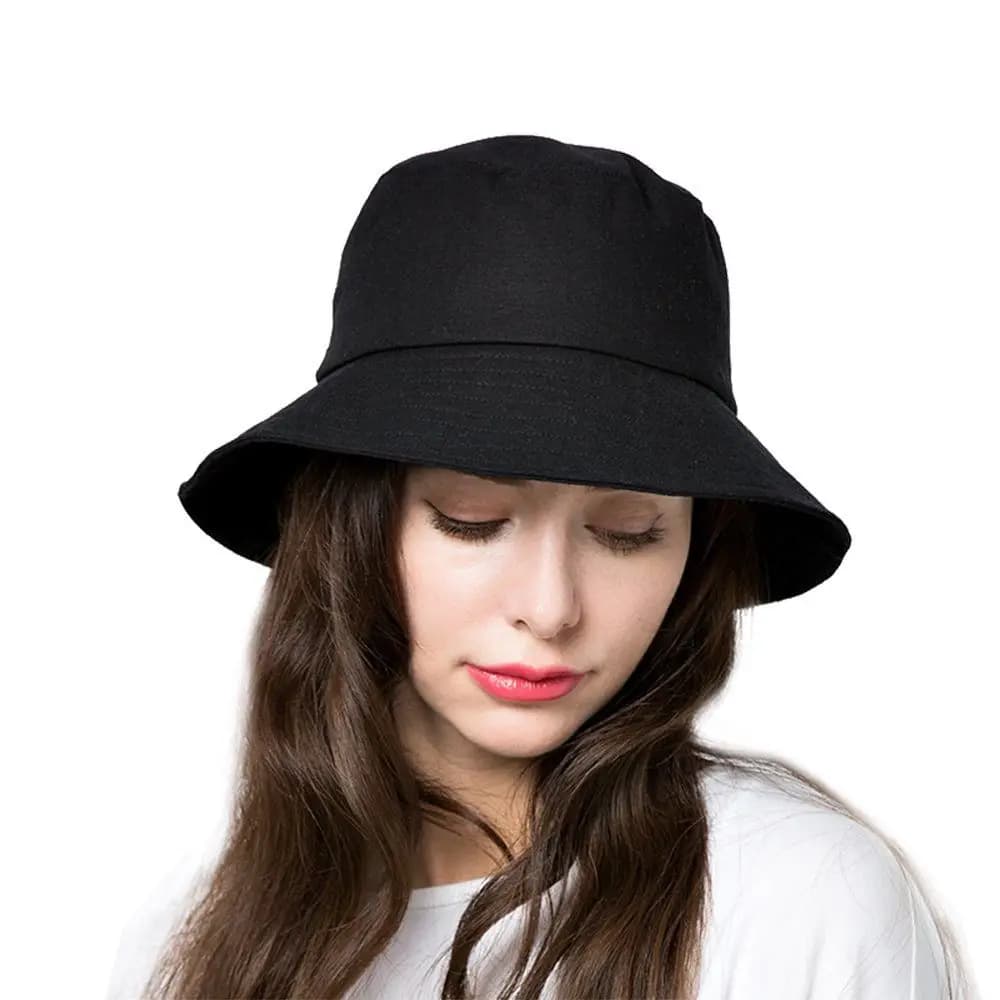 Spring Summer Panama Hat Portable Anti-UV Bucket Hat Beach Cap Sun Hat Fisherman Cap