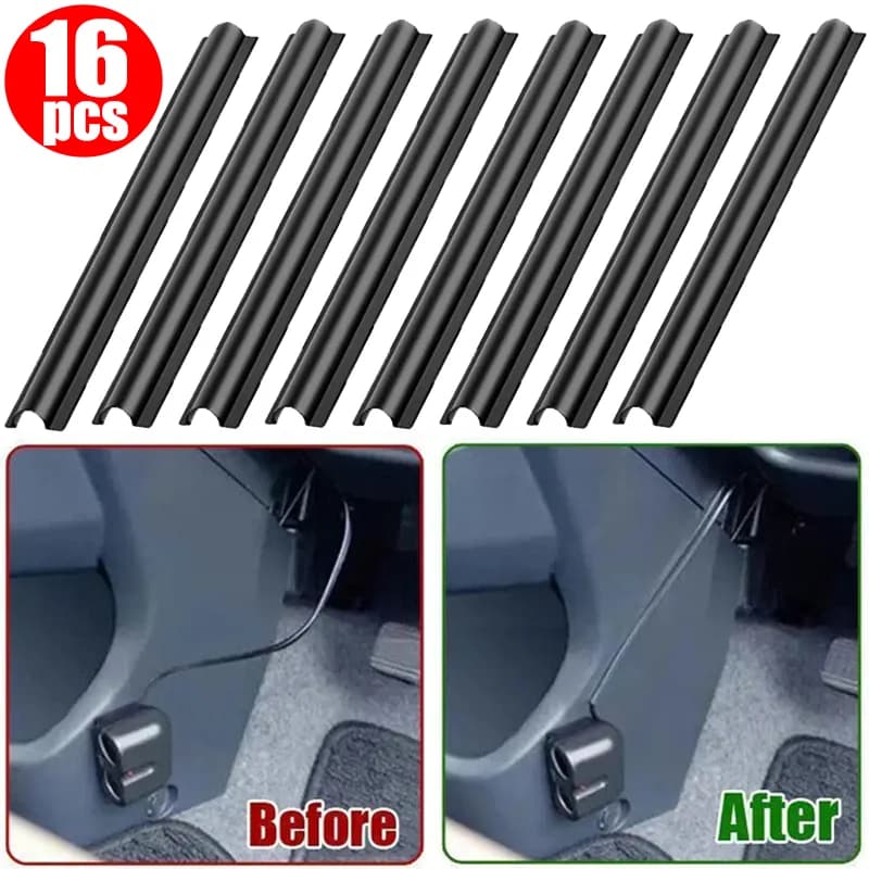 16/4pcs copertura del cavo nascosta per auto copertura protettiva della linea del cavo dell'auto custodia del morsetto di fissaggio del cavo dati interno organizzatore della linea del cavo