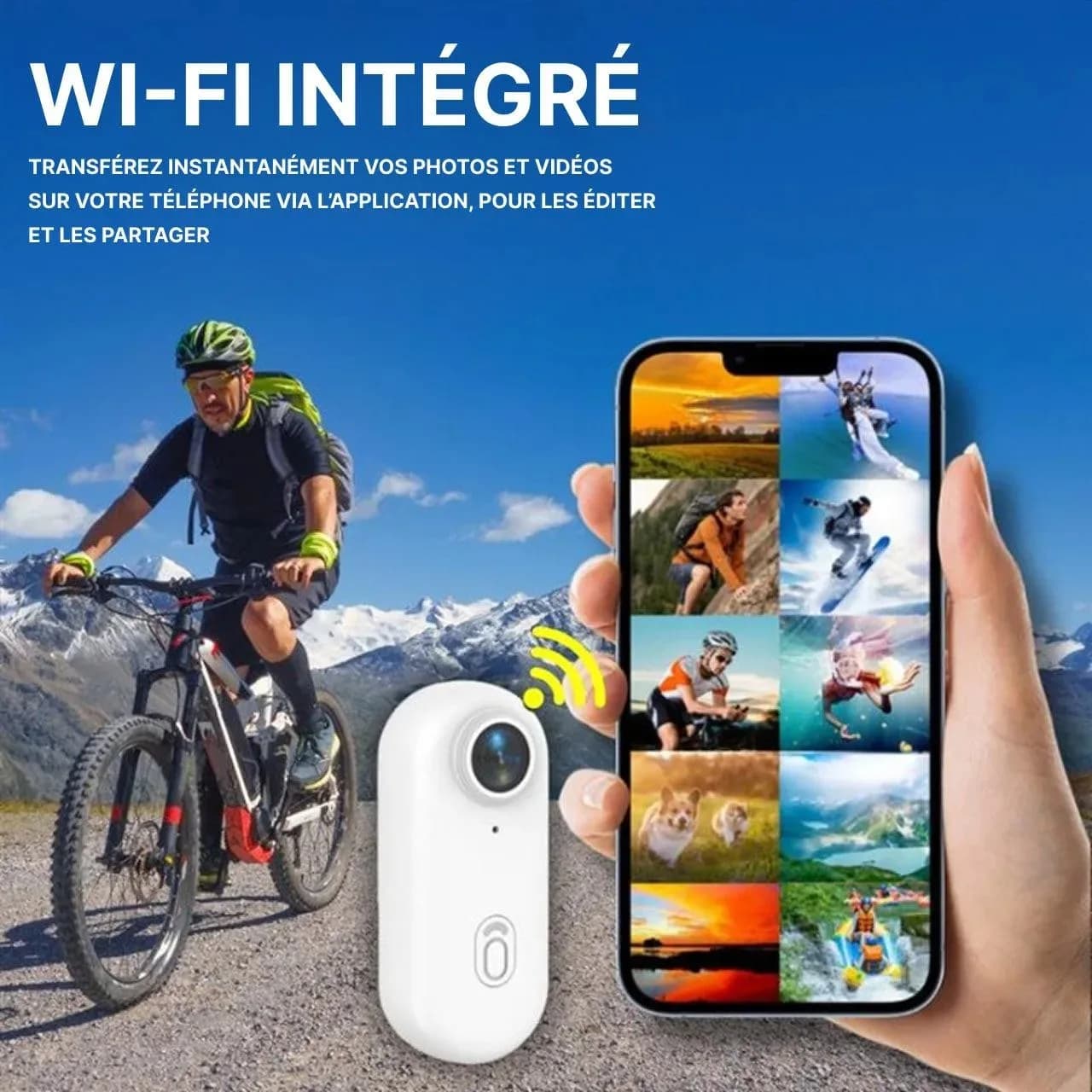 4K Action Bike Casco integrato Manubrio Moto Strada Sport Cam Batteria Corpo Mini Full Hd Sport Azione Cavi dati Wifi