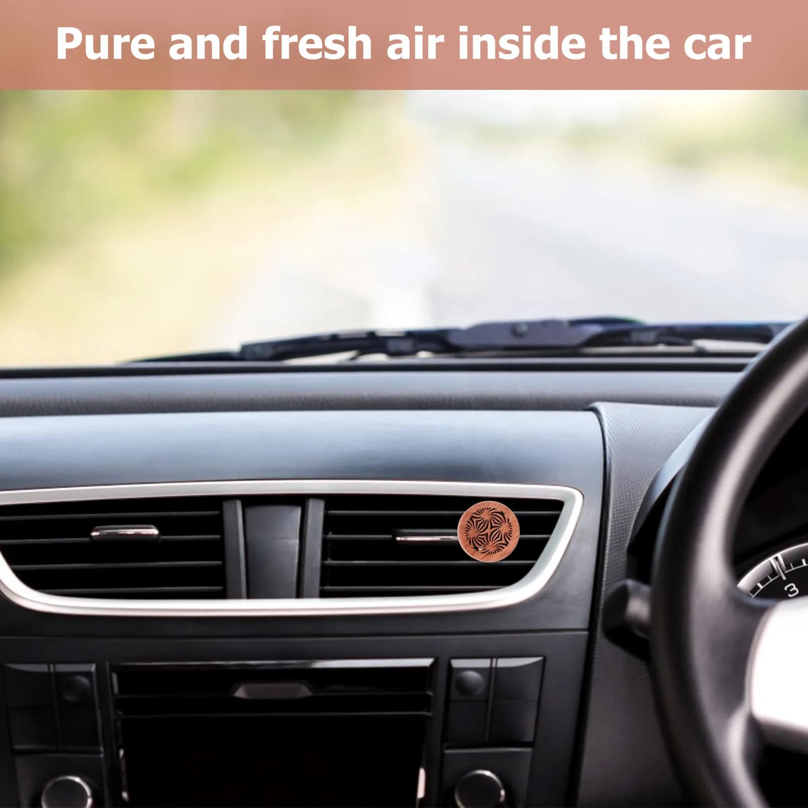 Diffusore di Oli Essenziali per Auto in Legno di Palissandro, Purificatore d'Aria Profumato, Decorazione per Auto, Regalo