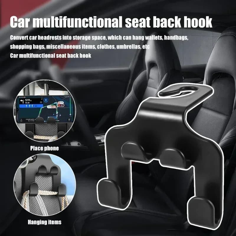 1/2Pcs New Universal Car Seat Headrest Hook Double Head Hanging Vehicle Holder Car Back Seat Hook Car Interior Accessories