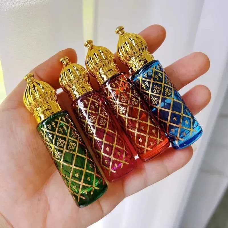 Perfume Rolling Bead Bottles, Electroplating Process, Rechargeable Travel Use, Portable Essential Oil Subpackaging Bottles, 8ml