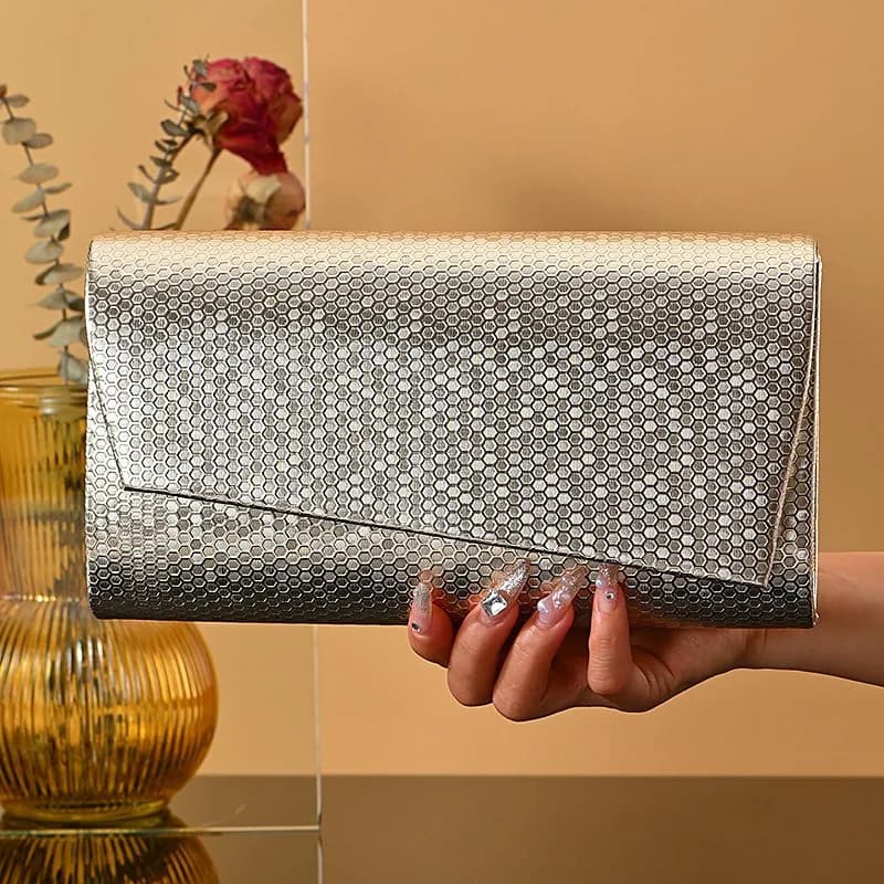 Fashion Chain Shoulder Bag Wedding Party Wallet Ladies Luxury Dinner Bag Sequined Clutch Bag Women's Glitter Banquet Handbag