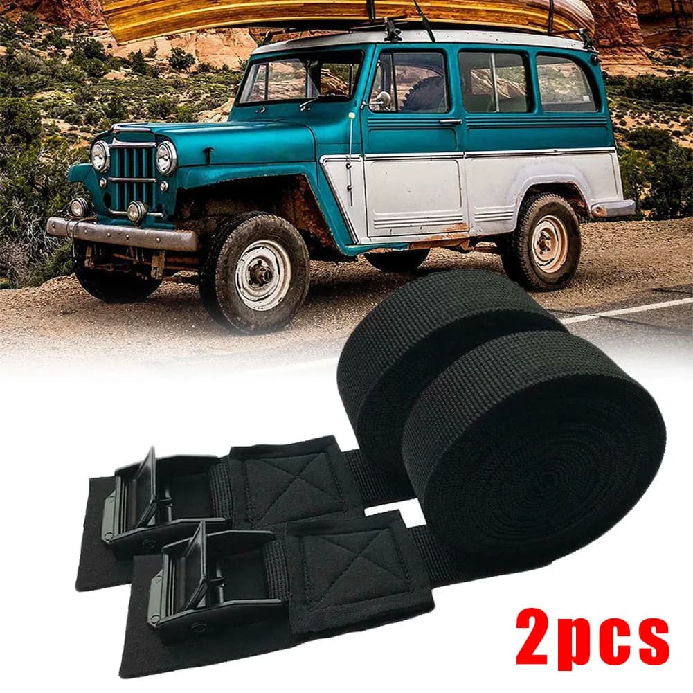 2 pezzi cinghie per portapacchi per auto kayak camma fibbia cavo di ancoraggio cinghia per bagagli 9,8 piedi cinghie di ancoraggio 300 cm x 2,5 cm