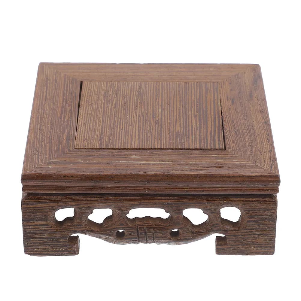 Rectangular Chicken Wing Wood Display Stand Decorative Wooden Base for Yixing Teapots Vases Balls Crystal Sphere Holder