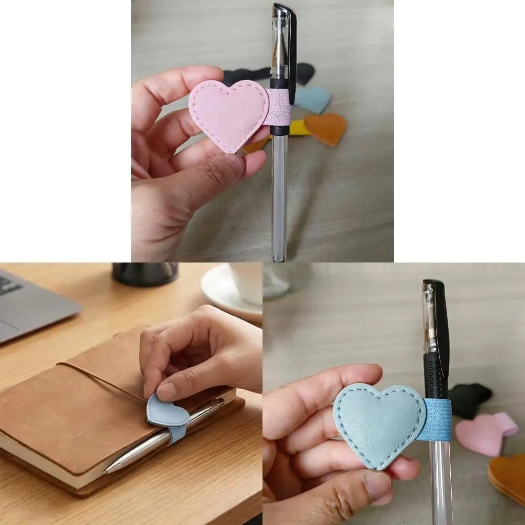 2 pezzi portapenne in pelle magnetica clip segnalibri in pelle magnetica con cinturino elastico per notebook cartella planner