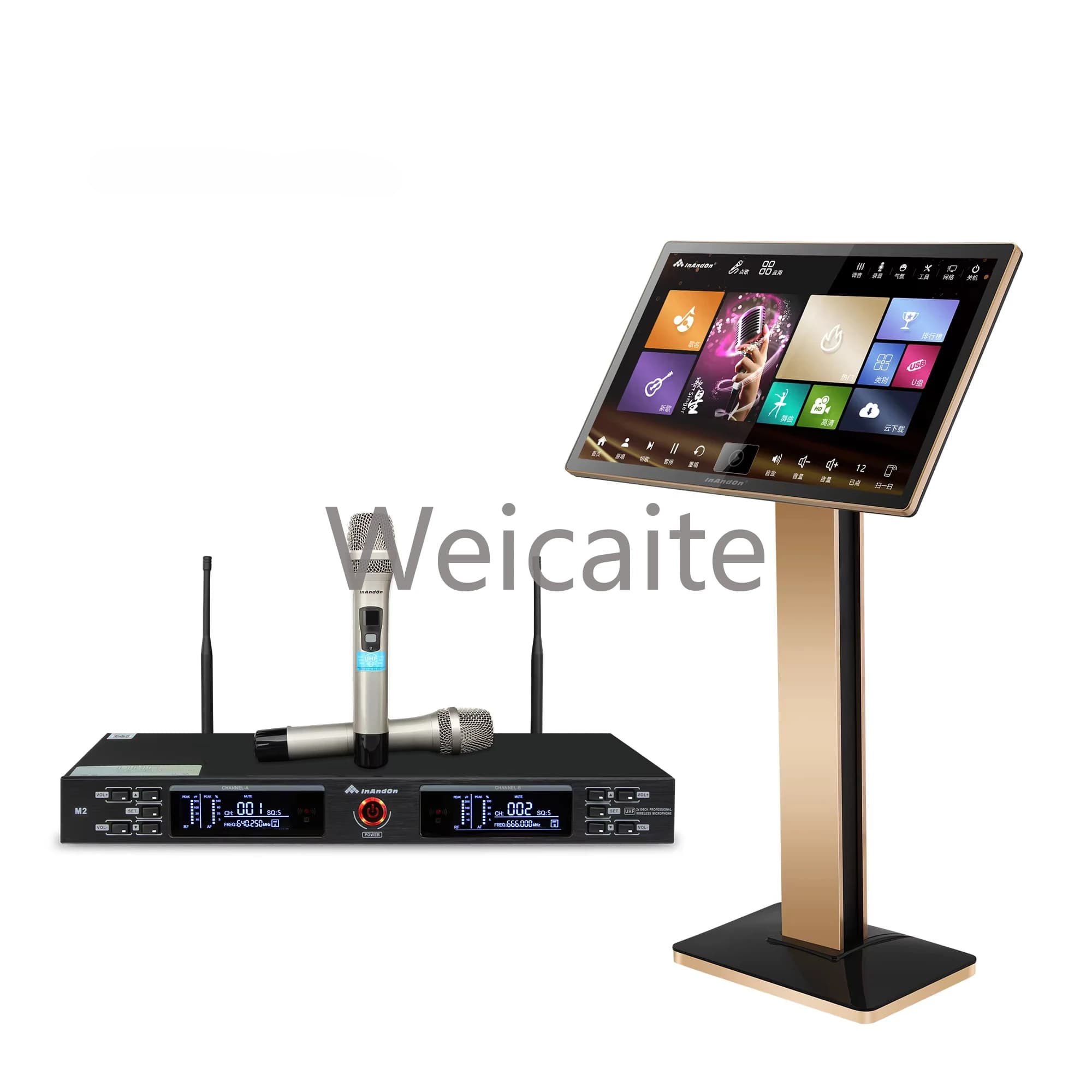 21.5 2T CV-96 Macchina per sistema karaoke per feste in casa con microfono Home KTV InAndOn Karaoke Machine Lettore karaoke
