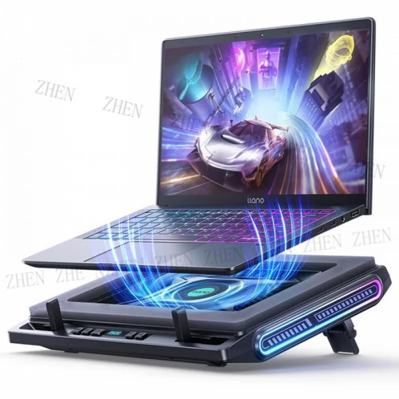 Dispositivo di raffreddamento per laptop da gioco Y llano V10, supporto per pad di raffreddamento per laptop RGB con potente