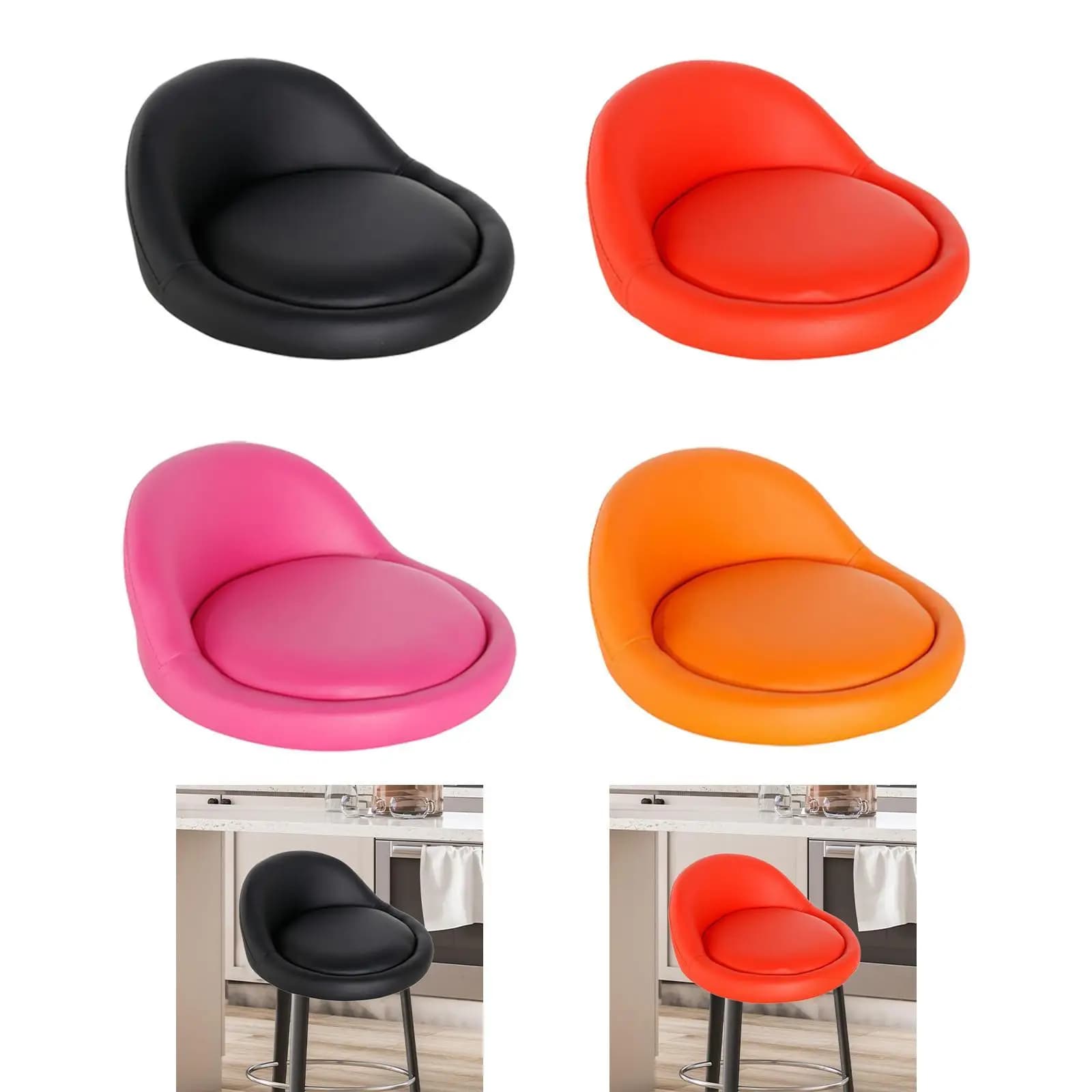 Cuscino per sedile per sgabello da bar da salone, cuscino per sedia, facile da pulire, per cucina, facile installazione per officine da barbiere e