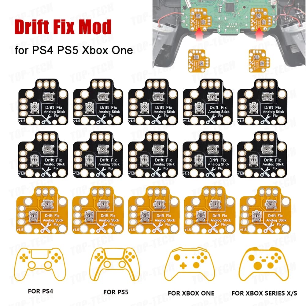 1/2/4/10pcs Controller analogico Thumb Stick Drift Fix Mod per PS5 / PS4 / Xbox One Universal Gamepad Joystick Drift Repair Board