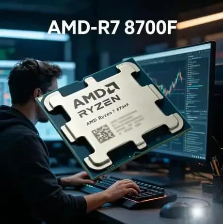New AMD Ryzen 7 8700F Gaming CPU 4.1GHz 8 Core 16 Thread AM5 DDR5 4NM 16M L3 Cache 65W Desktop Processor Without Fan