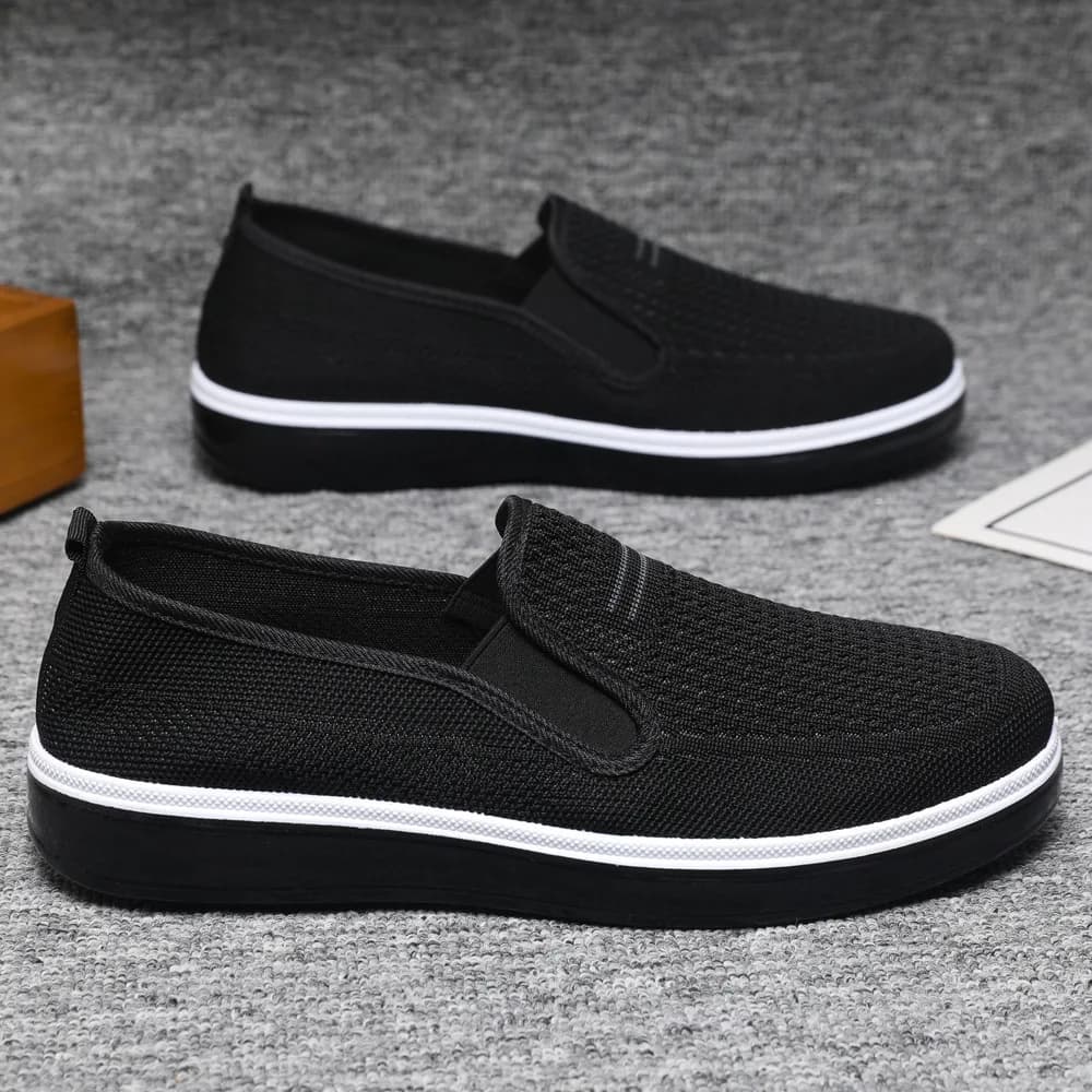 Scarpe estive da uomo in tessuto traspirante, scarpe casual in rete traspirante, scarpe da corsa sportive con suola morbida e confortevole
