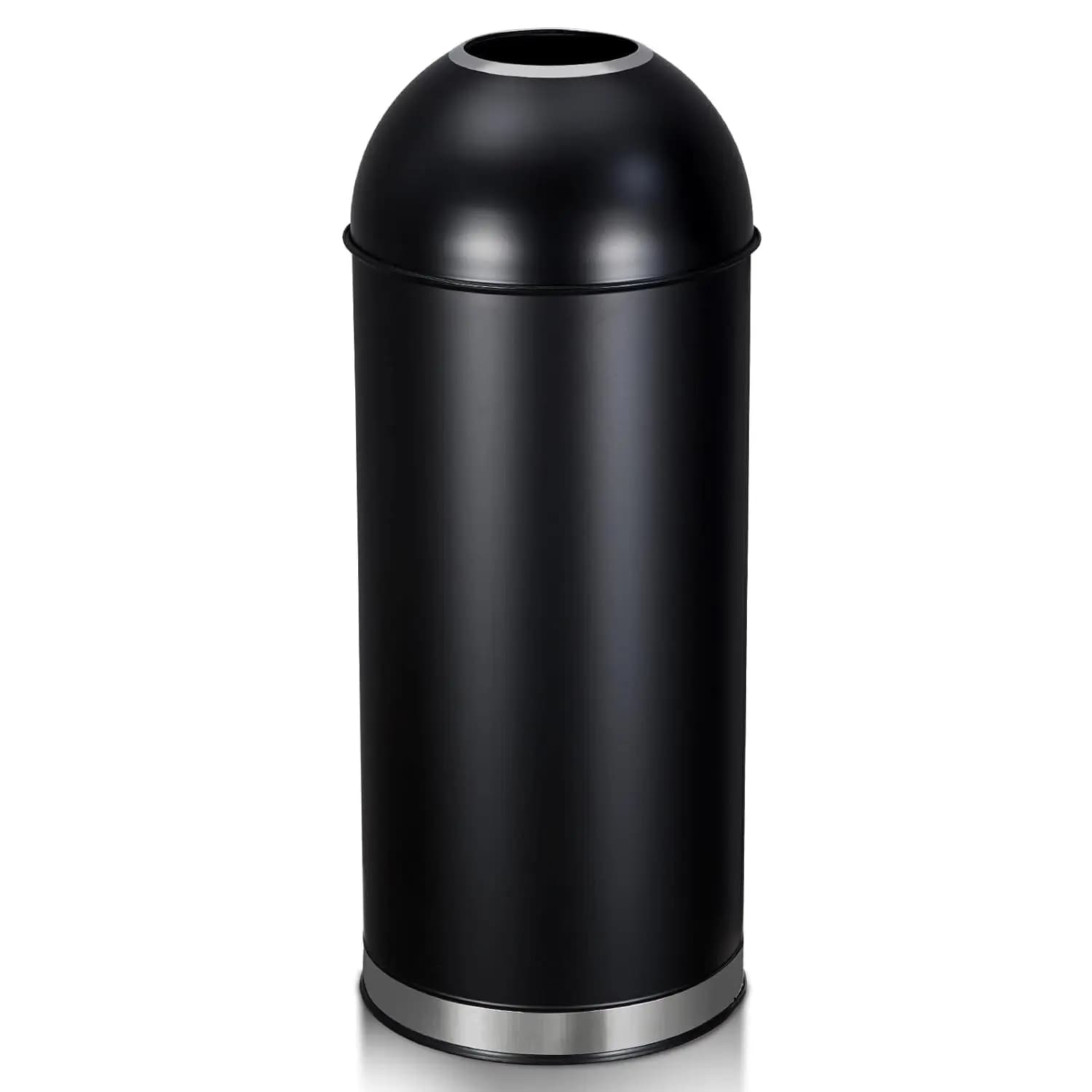 Cestino per Rifiuti Commerciale/da Cucina in Acciaio Inox HD da 65L/17 Galloni, Bidone Rotondo con Apertura Superiore per Interni ed Esterni