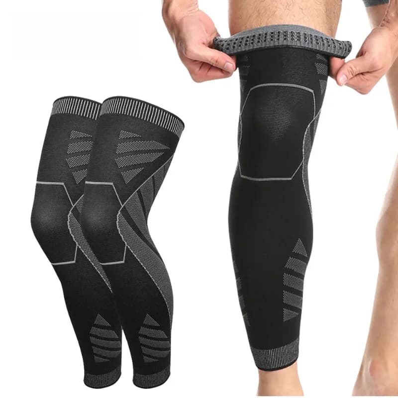 Manicotti a compressione sportivi per tutta la gamba, ginocchiere di supporto protettive per sollevamento pesi, artrite e sollievo dal dolore articolare