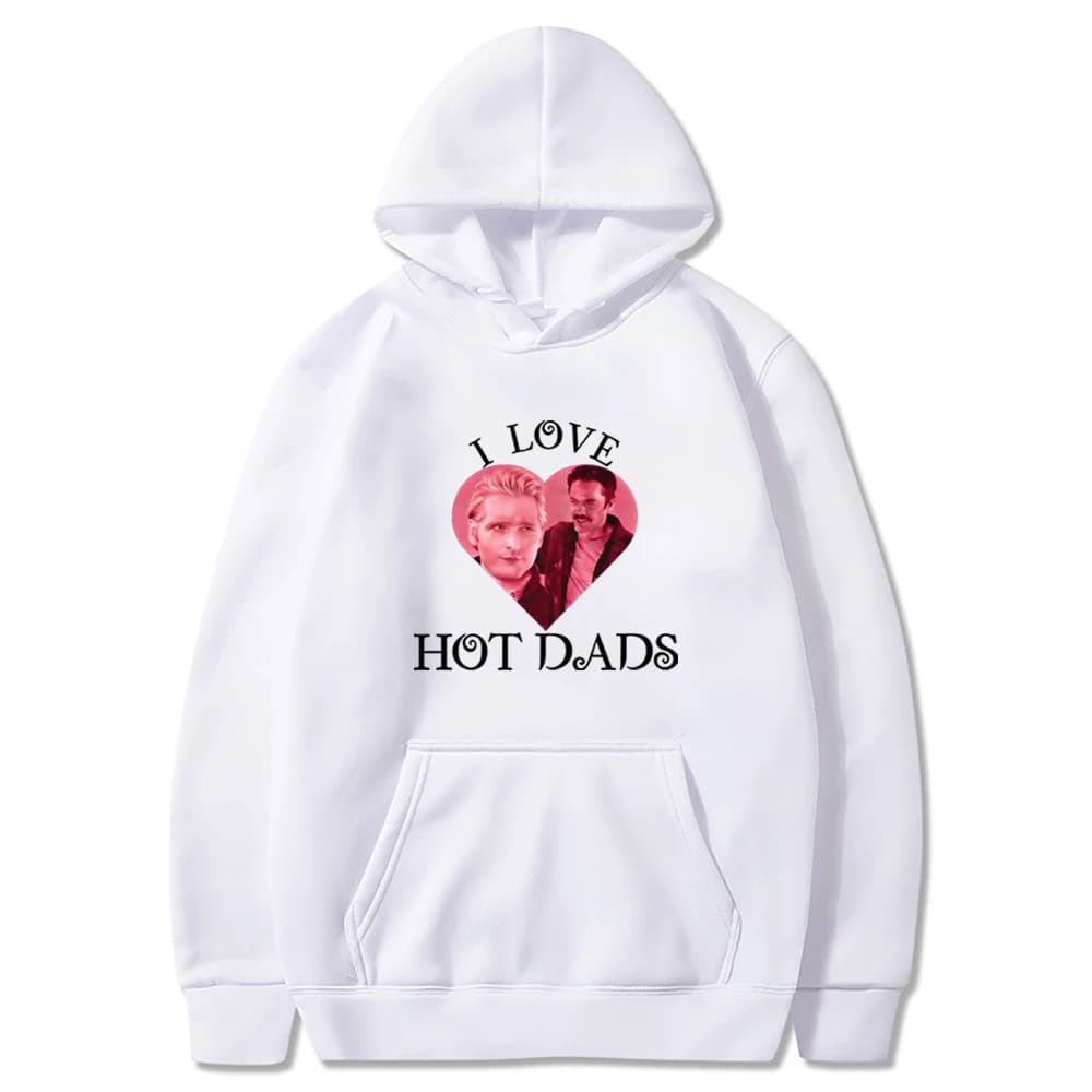 Felpa con cappuccio Team Daddy I Love Hot Dads, Magliette ispirate a Twilight, Maglione omaggio a Carlisle Cullen Charlie Swan, Felpe con cappuccio Y2K anni '90 Twilight