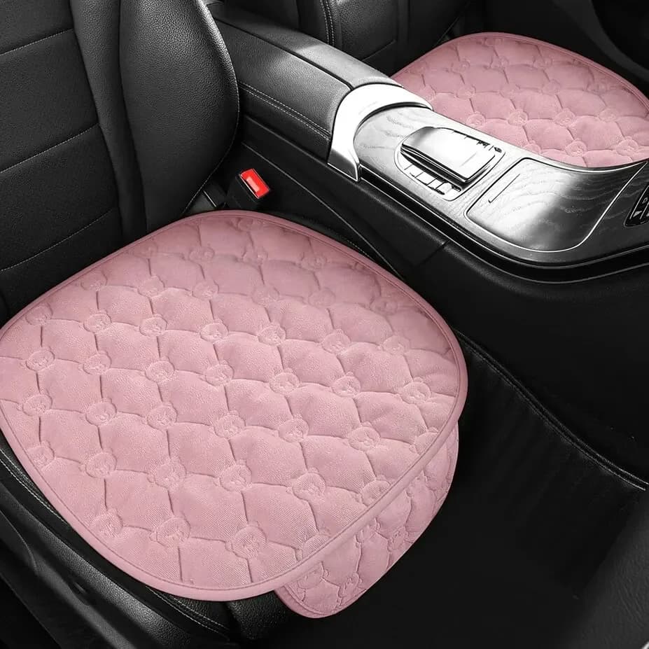 Cuscino per seggiolino auto corto in velluto autunnale e invernale Cuscino quadrato singolo antiscivolo in peluche Coprisedili per auto caldi e resistenti all'usura