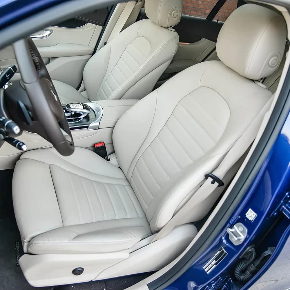 Car Special Seat Cover Front Row 2 Seat For Mercedes Benz GLC 2017 2018 2019 2020 2021 2022 2023 PU Leather Protector Seat Cover