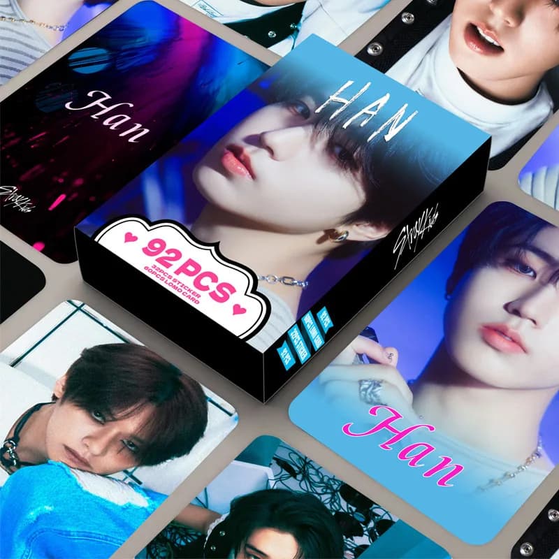 SKZOO 92 Pz HAN Ji-sung Carte LOMO fronte-retro Stray Kids HD Carte fotografiche stampate a colori Kpop Star Regali per fan da collezione
