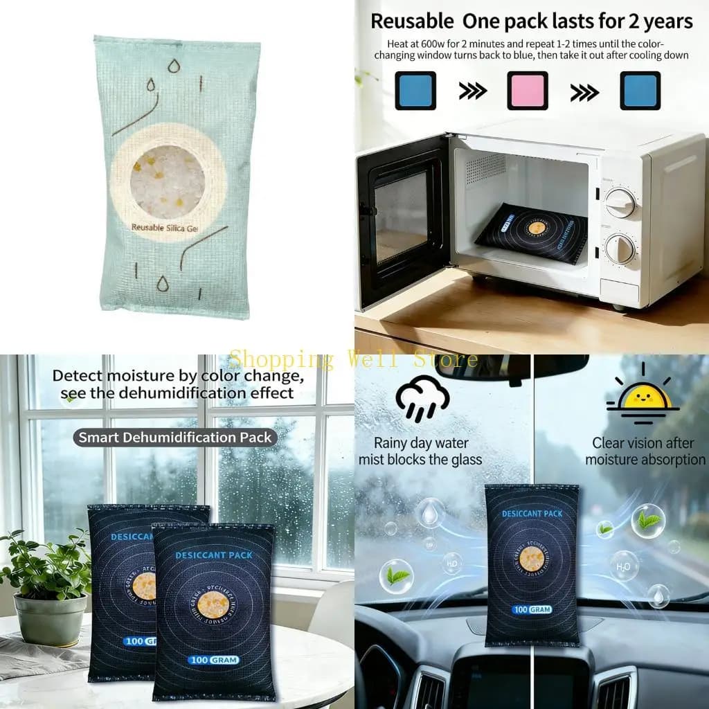 KX4B Pratica borsa deumidificatore per armadio con sacchetto essiccante per casa e ufficio con funzione riattivazione