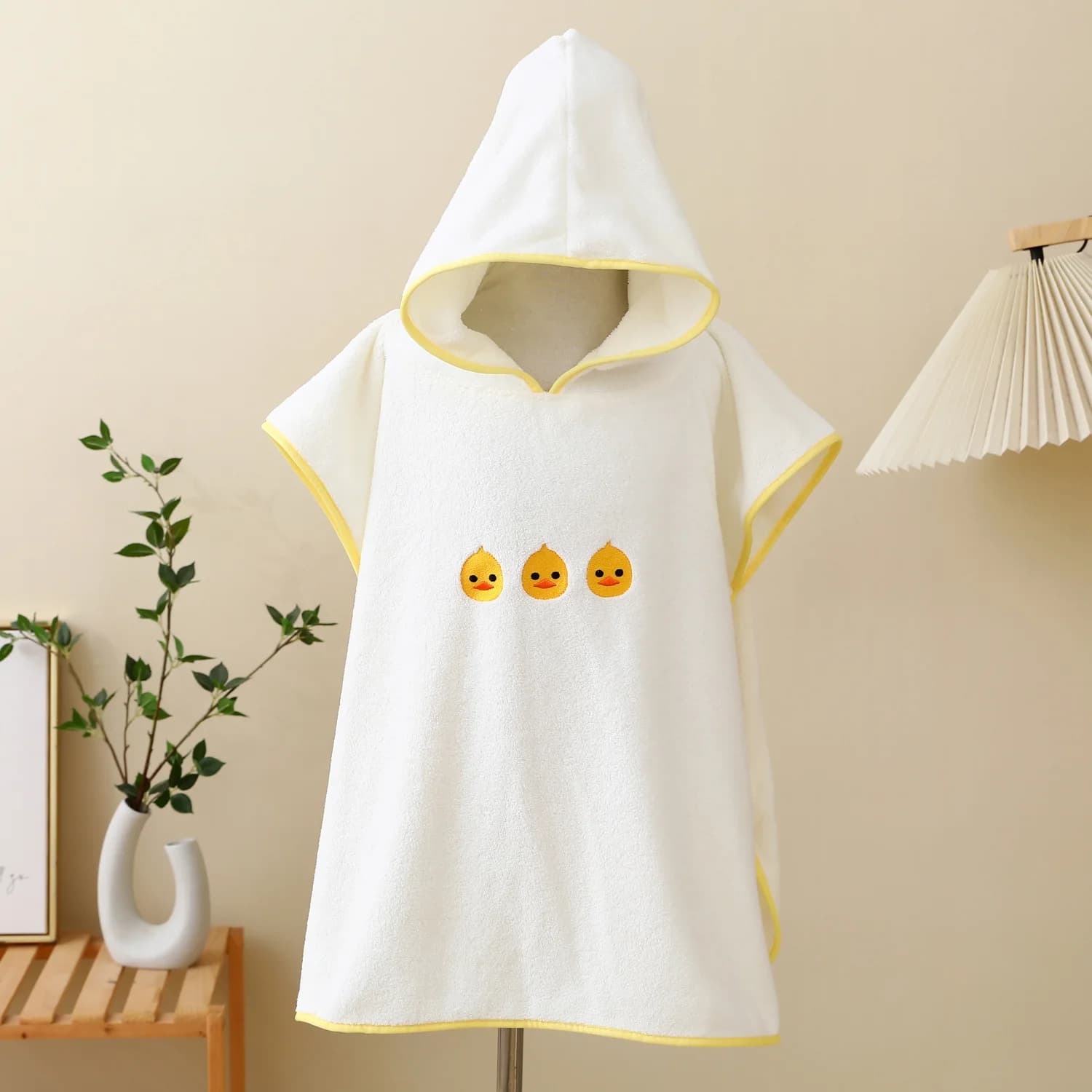 Asciugamano con Cappuccio per Neonati in Velluto Corallo Morbido e Carino con Motivi Animali per Bambini