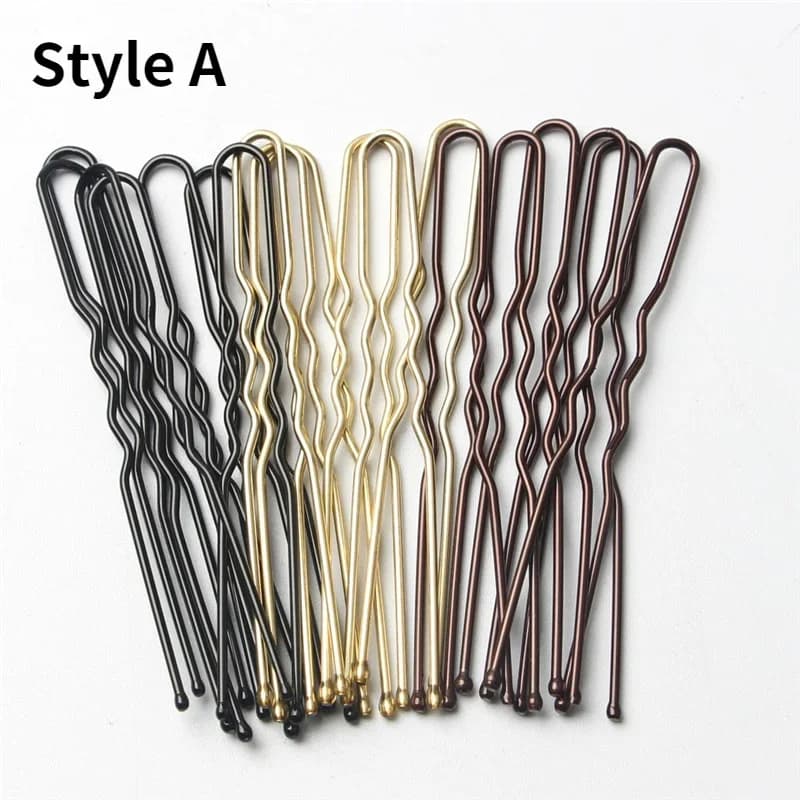 5/6/7 centimetri Della Lega Bobby Pins Barrettes A Forma di U Perni di Capelli In Metallo Ondulati Pinze Da Sposa Perni di Capelli Strumenti Per Lo Styling Dei Capelli Nero 50 Pz/borsa
