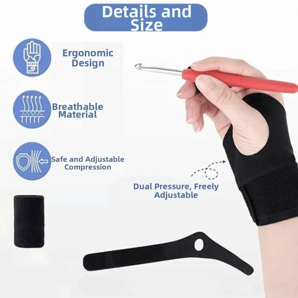 Ergonomic Design Crochet Glove Sets Adjustable Breathable Wrist Support Brace Elastic with Finger Covers Gym Sports Wristband