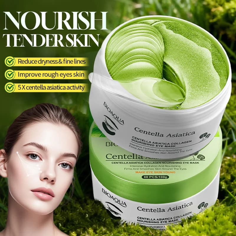 Maschera per gli occhi al collagene di erba delle nevi, nutre, rimuove le occhiaie, mantiene l'idratazione, maschera per gli occhi, cura del viso