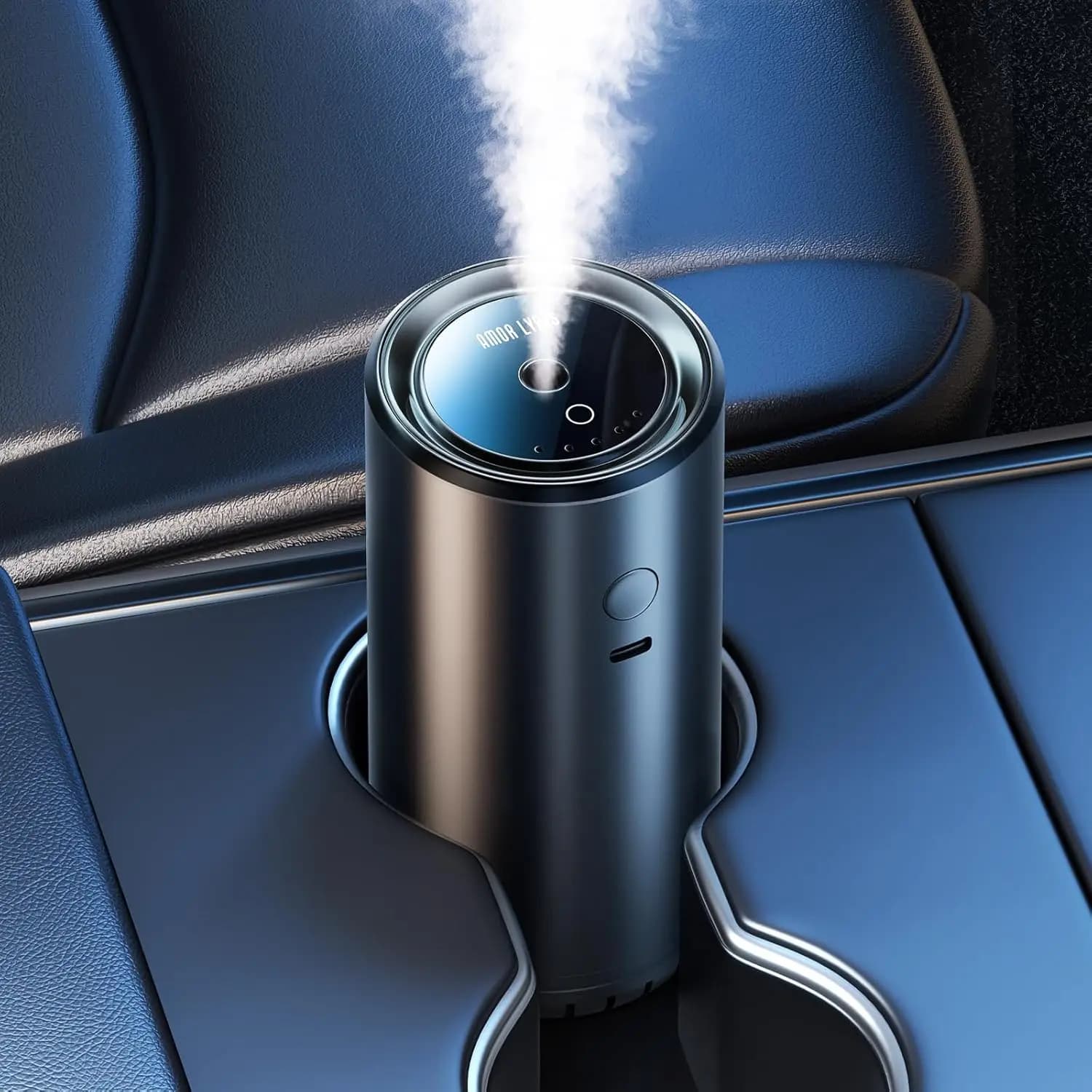 Smart Car Deodorant with RGB Music Light, Duration Perfume for 6 Months, Automatic Switching/Speaking and Rechargeable Diffuser