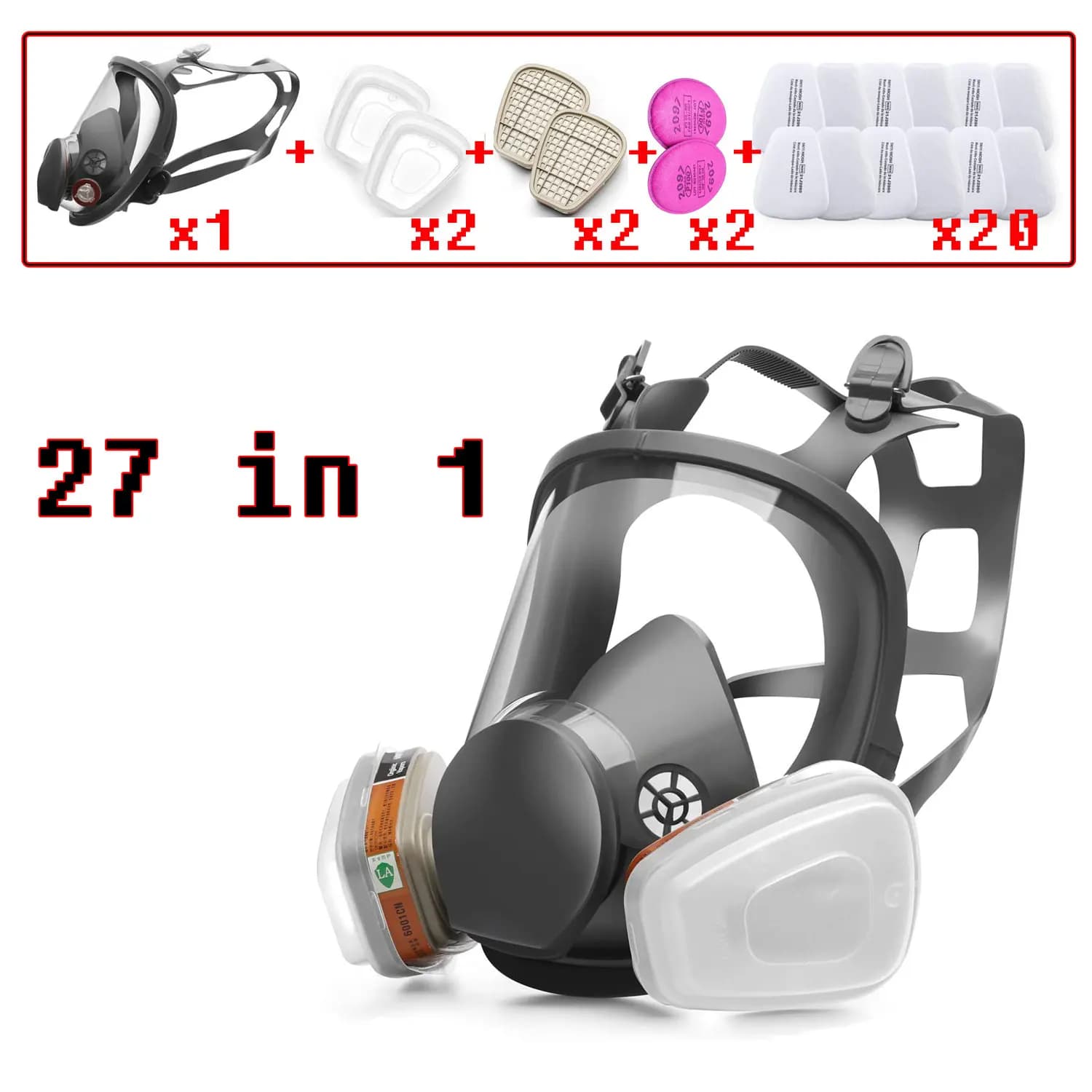 6800 breather full face gas mask large respirator full face reusable paint sprayer Gas chemical powder for wood processing