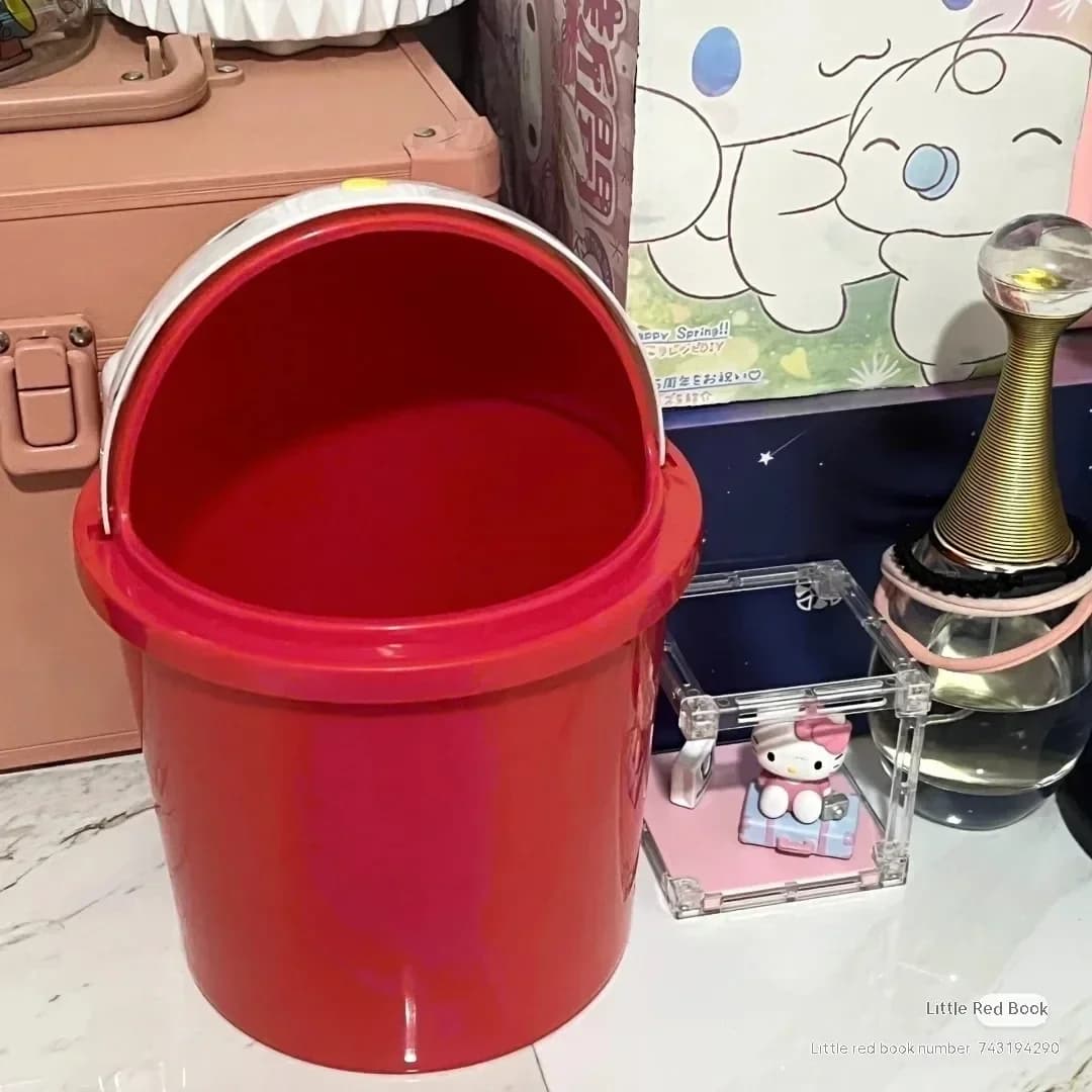 Nuovo Cestino per Rifiuti Sanrio Hello Kitty, Contenitore per Spazzatura Kawaii, Cestino per Carta per Soggiorno e Camera da Letto