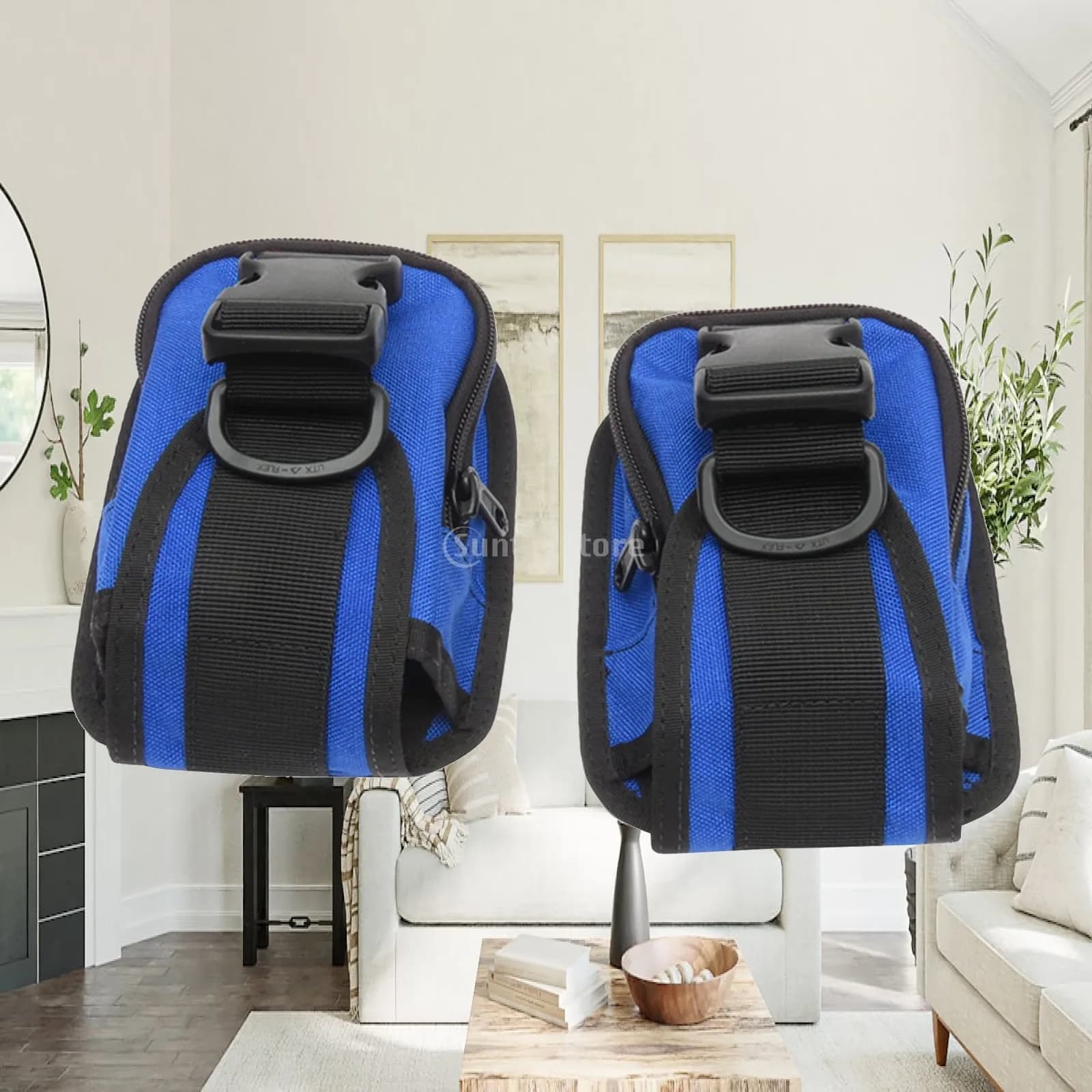 Pair Nylon Weight Pockets Empty Scuba Diving Weights Holder Bag Quick Release Buckle Snorkeling Backplate Zipper Spare Pouch