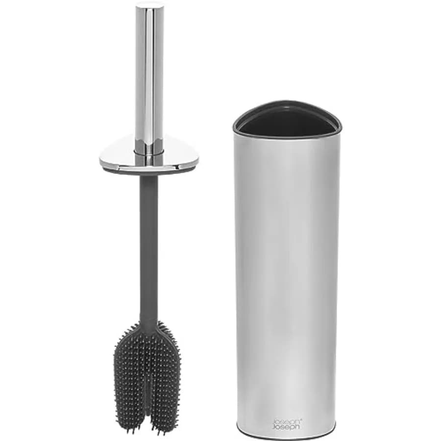 Set Spazzola per WC Intelligente Flex 360 Advanced con Supporto e Funzione Anti-goccia, Anti-intasamento, Tripla Azione, Testina Sostituibile Anti-macchia