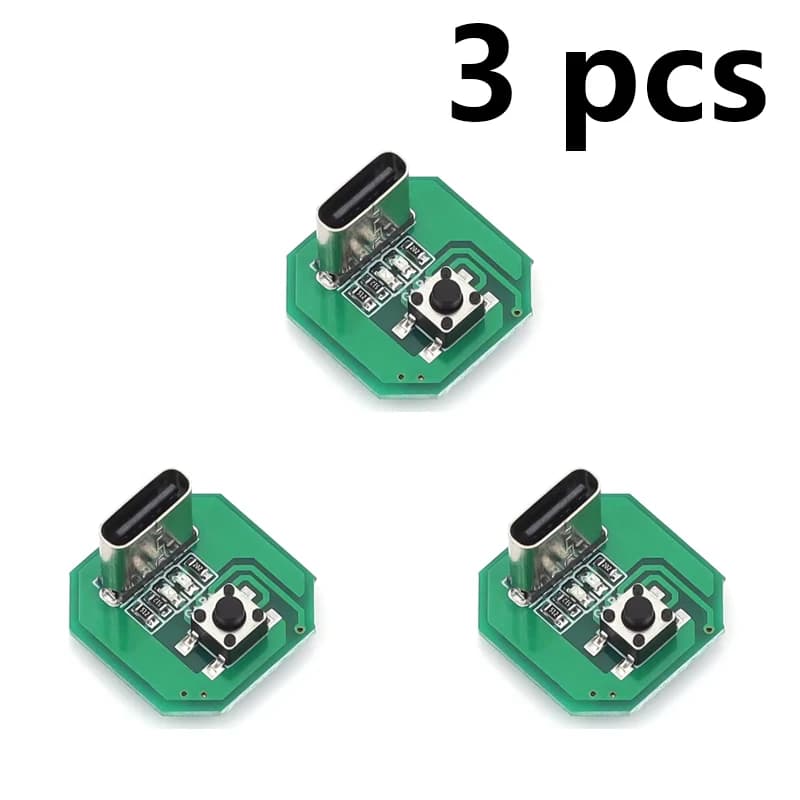 Scheda Driver Torcia con Interruttore Touch, Modulo Integrato di Ricarica e Scarica USB-C per Batterie 18650 21700, LED 10W Fai da Te