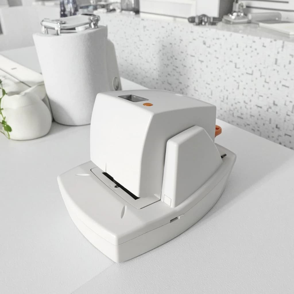 DJ-70 Graffettatrice Elettrica Portatile Professionale per 70 Fogli, Graffettatura Automatica Senza Inceppamenti, Graffettatrice da Tavolo Manuale