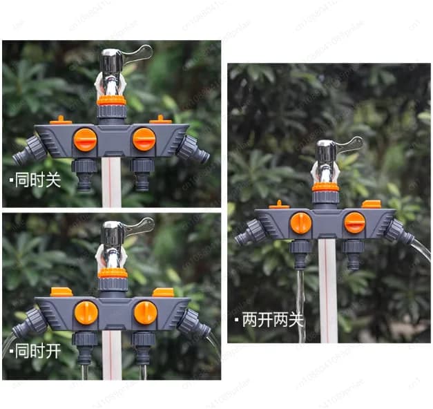 Connector for Faucet Washing Machine, One Entrance Four Exit, Water Divider, Five Vie Valve, Quick Attack