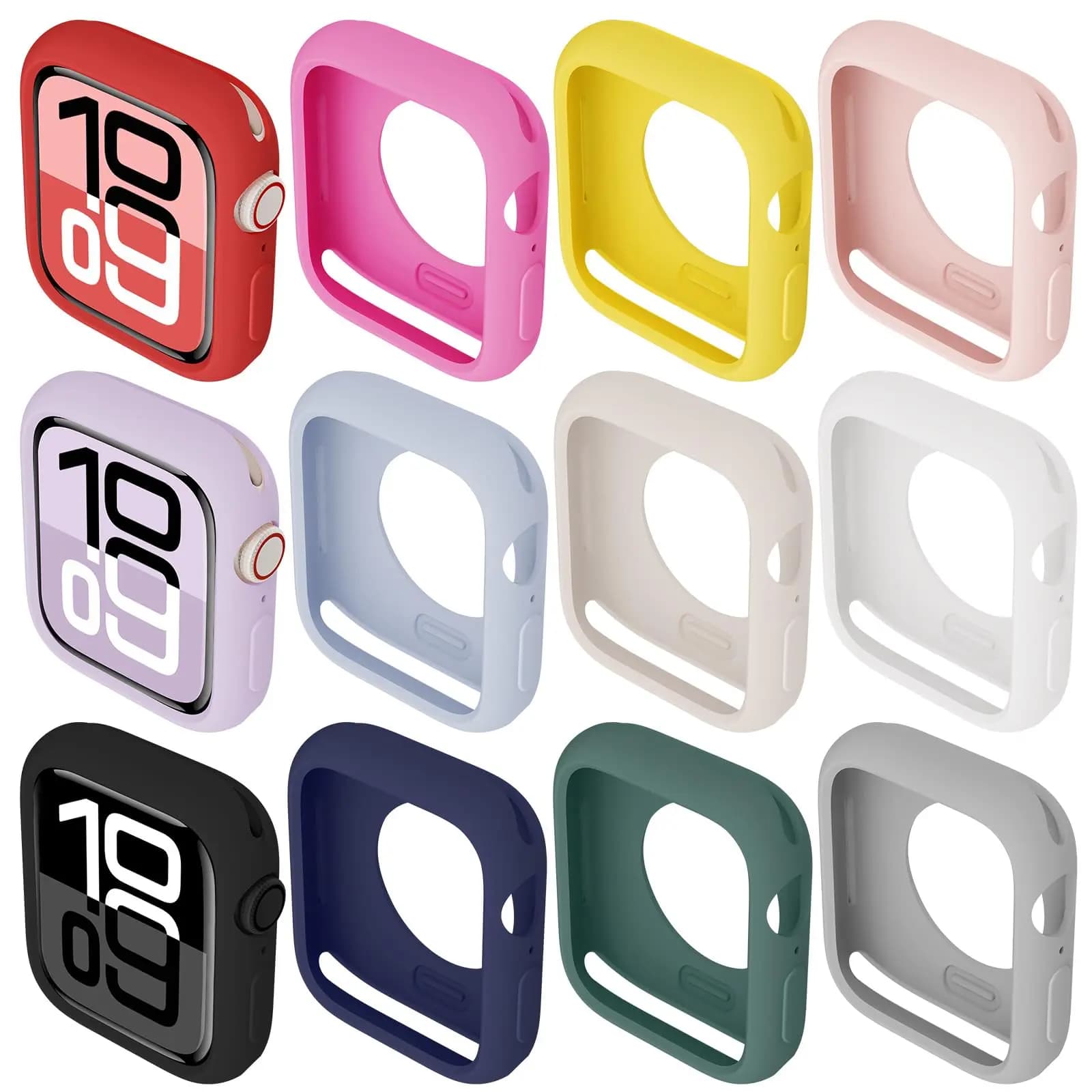 Custodia morbida per Apple Watch 46mm 44mm 40 42 45 41mm Paraurti in silicone Shell Protector iWatch serie 11 10 5 6 7 8 9 Accessori