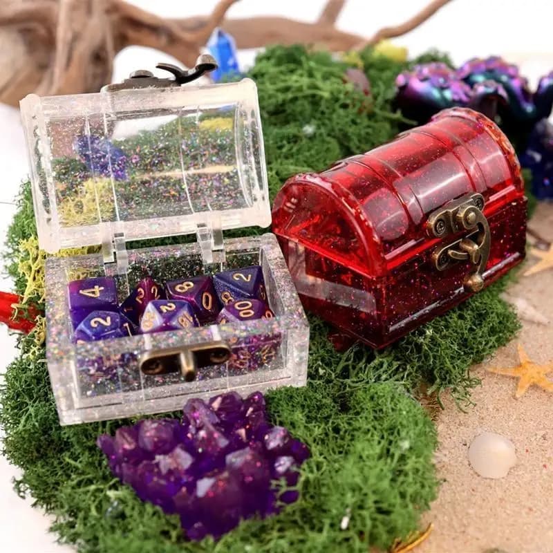 DIY Epoxy Crystal Resin 3D Treasure Box Dice Storage Box Mold for Trinket Holder DIY Jewelry Storage Home Decorations