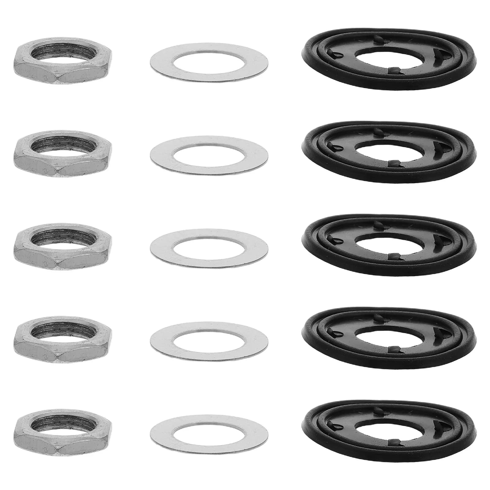 Kit di Riparazione per Meccanismi di Orologi, 12 Set con Rondelle, Dadi e Guarnizioni per Orologi da Parete al Quarzo, Parti di Ricambio per Assemblaggio Fai-da-Te