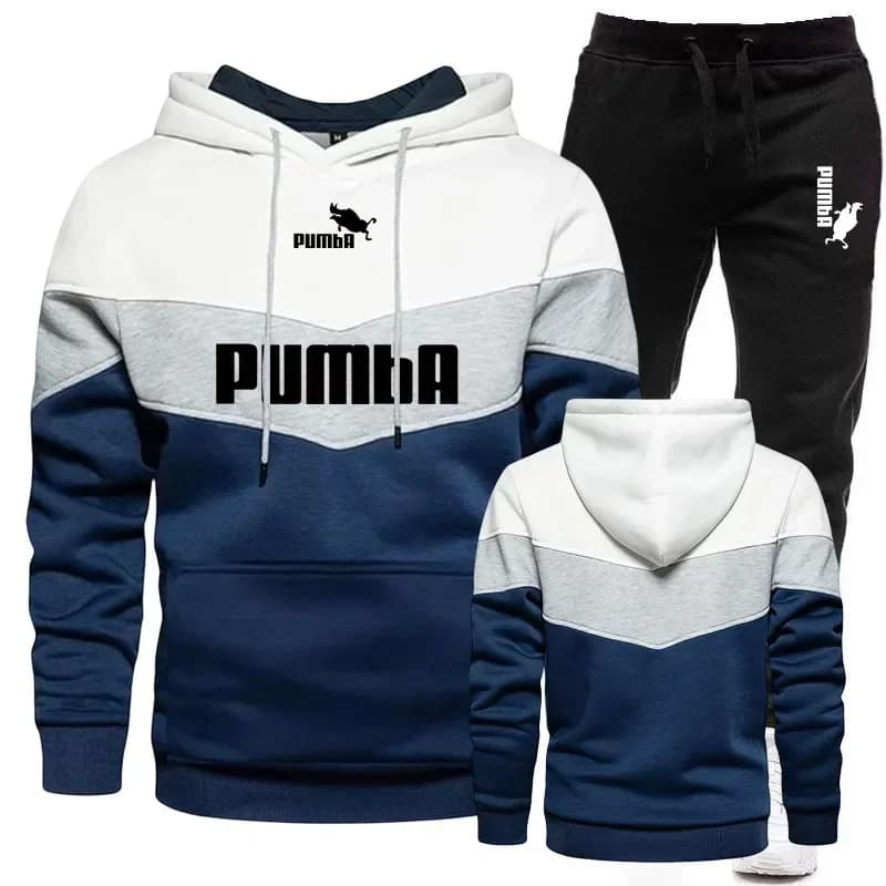 Nuovo Set Sportivo da Uomo Autunno-Inverno 2025: Felpa con Cappuccio e Pantaloni da Jogging, Completo Casual da Esterno in 2 Pezzi