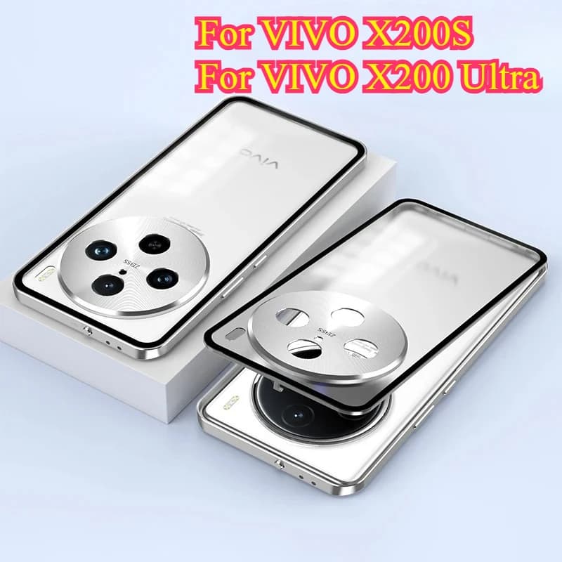 Per Magsafe Custodia opaca traslucida magnetica per VIVO X200 Ultra X200S Protezione per obiettivo fotocamera in metallo Cover posteriore per VIVO X200Ultra