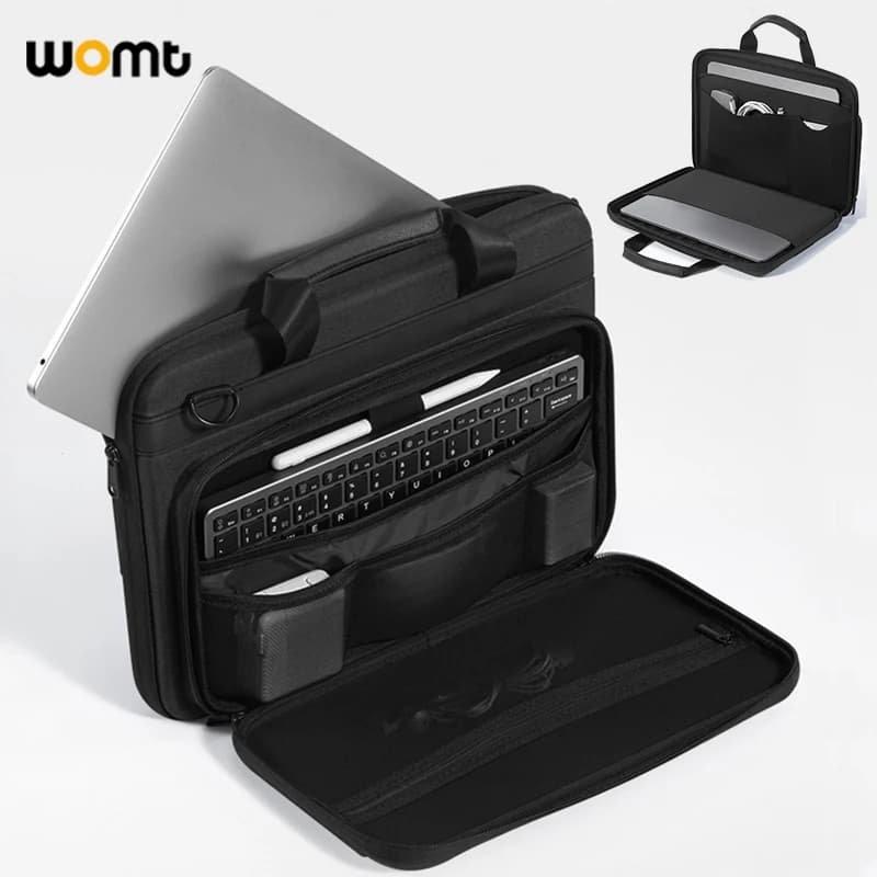 Custodia per laptop da 14 15,6 pollici Borsa a tracolla per laptop con guscio rigido Uomo Donna Valigetta da lavoro per MacBook Pro 16 M4 Huawei Lenovo HP Dell