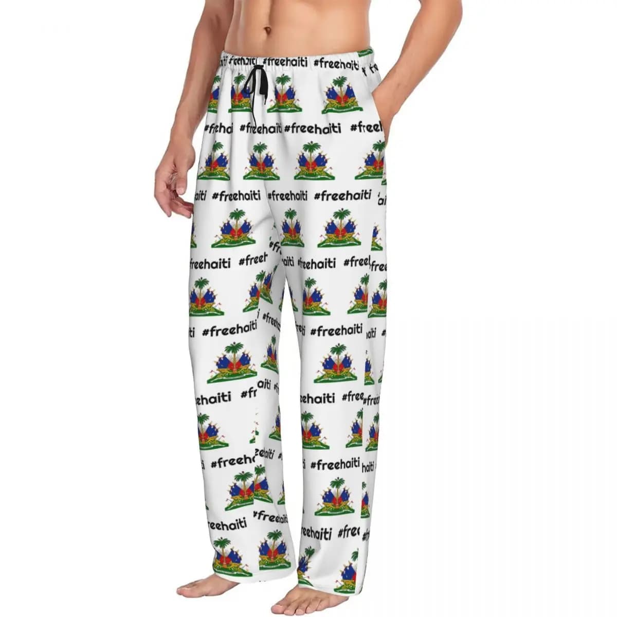 Customized Free Haitian Men's Footwear Nightwear for Sleeping with Pockets