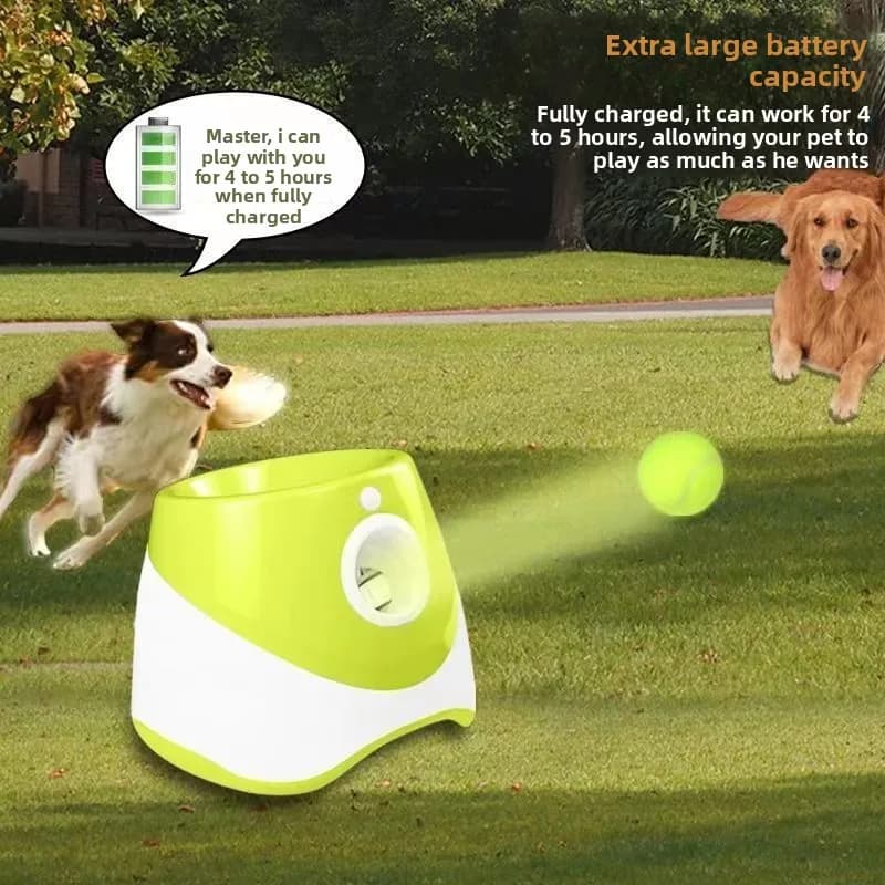 Lanciatore Interattivo per Cani, Macchina Automatica per Lanciare Palline da Tennis, Dispositivo Sportivo per Cani