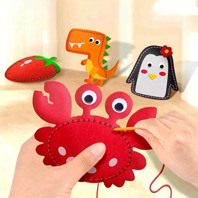 Handmade DIY Sewing Non-Woven Fabric,Creative Pendant Material Package Ornaments, DIY Sewing Craft Kit - Felt Handmade Creative
