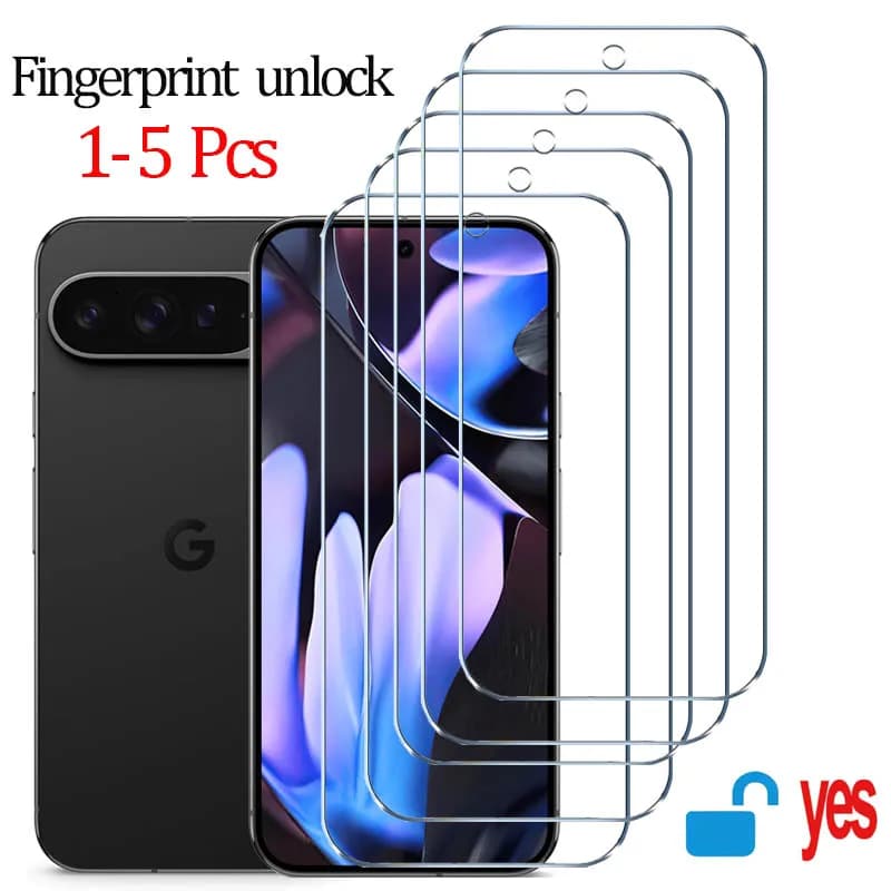 Vetro di sblocco delle impronte digitali per Pixel 9 Pro 10 8A 9A 10A 7 6A 7A 8 Pro Screen Protector Pixel 9 Pro XL vetro temperato per Google Pixel 9