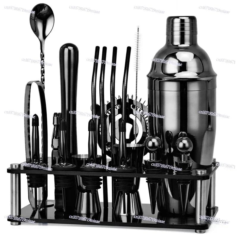 Set shaker per cocktail, shaker da bar KTV, caraffa per whisky, set da 20 pezzi con misurini per vino