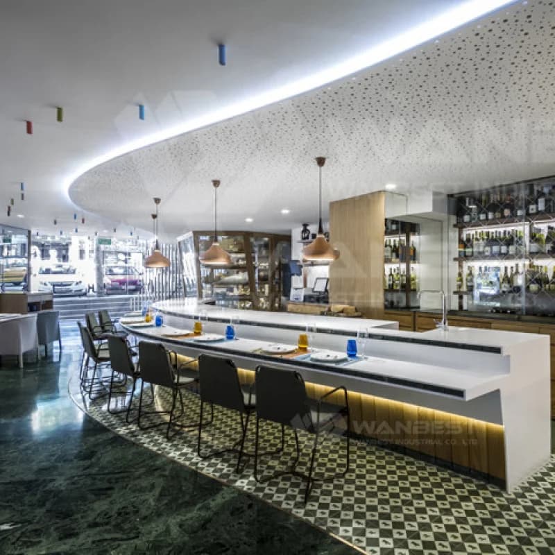 Set di Mobili per Bar con Design Unico Personalizzato per Casa, Cucina, Ristorante, Caffè, Pub, con Vetrina per Alcolici e Cantinetta Vini