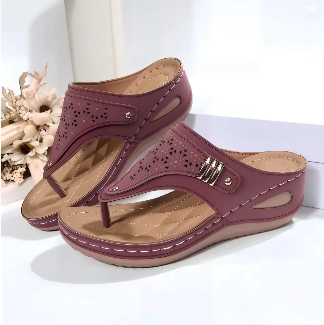 Sandali infradito piatti da donna – Scarpe estive casual traspiranti e perforate