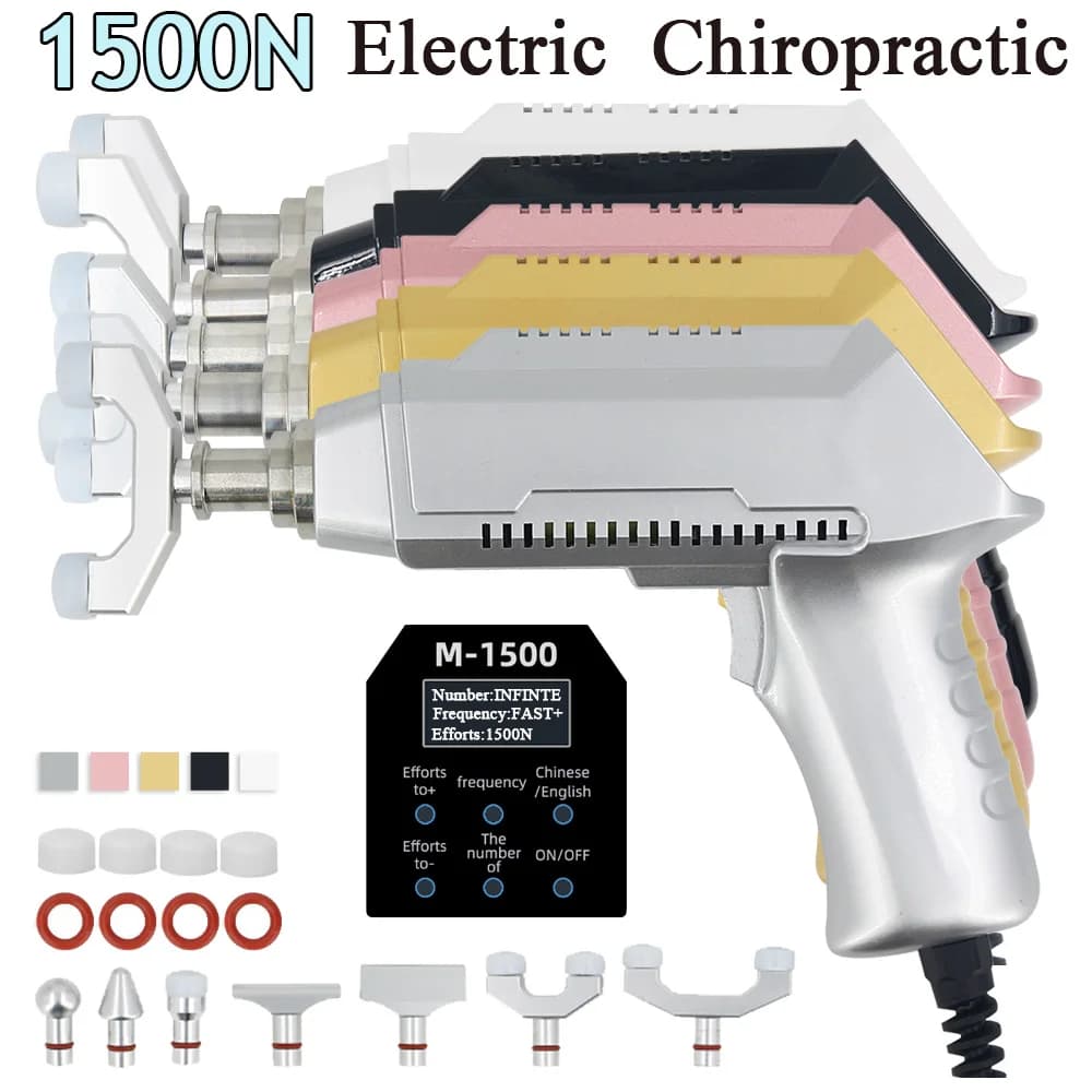 1500N Electric Chiropractic Adjustment Tools Intensity Therapy Spine Bone Correction Gun Muscle Relax Massager Portable